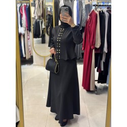 Krep kumaş etekli takım